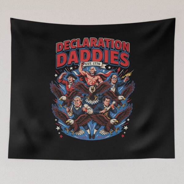 Item preview, Declaration Daddies Muscular American Founders Funny Patriotic designed and sold by Redgiant87x.