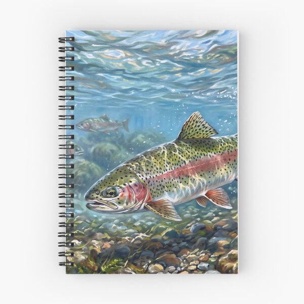 Item preview, Sunbathed Rainbow Trout Watercolor designed and sold by Fish Town.