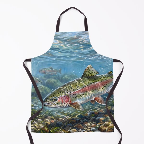 Item preview, Sunbathed Rainbow Trout Watercolor designed and sold by Fish Town.