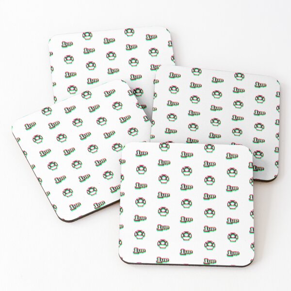 Item preview, 1up Mushroom Synthwave Pattern 3 designed and sold by animinimal.