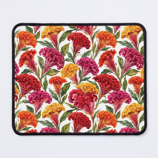 Item preview, Celosia Cockscomb Velvet Watercolor Seamless Pattern designed and sold by Inkworksbyshery.
