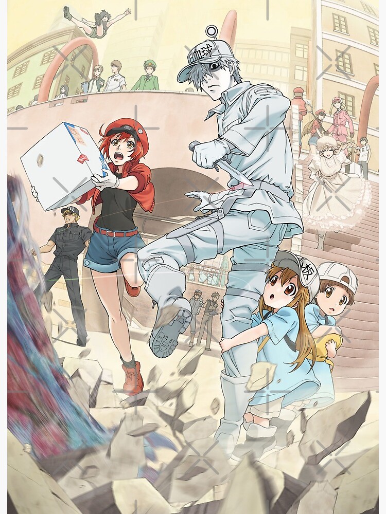 White Blood Cell, Hataraku Saibou (Cells at Work) Art Board Print for  Sale by Jake Hunter