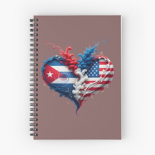 Item preview, Cuba USA Heart Flag | Cuban American Art designed and sold by WonderWaresGifts.