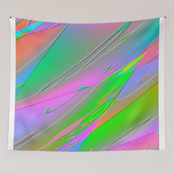 Item preview, The Liquid Dream of Pastel Colors Abstract Waves Pastel Neon - Holographic Fluid Pattern Pink, Green & Purple designed and sold by RAYBIL.