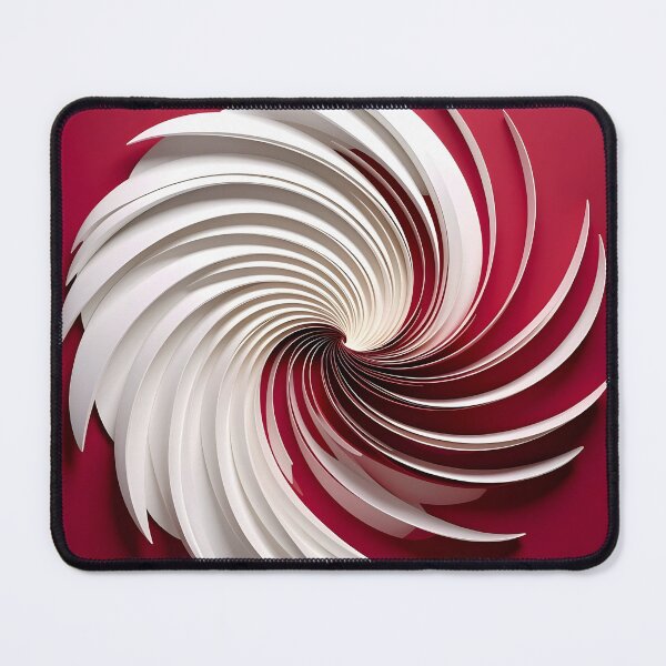 Item preview, Whirling White Spirals on Red designed and sold by Vicky Brago-Mitchell®.