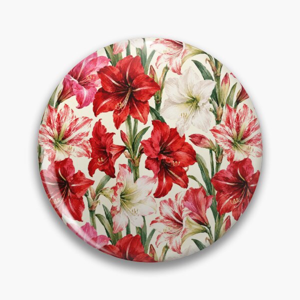 Item preview, Amaryllis Bold Trumpet Watercolor Seamless Pattern designed and sold by Inkworksbyshery.