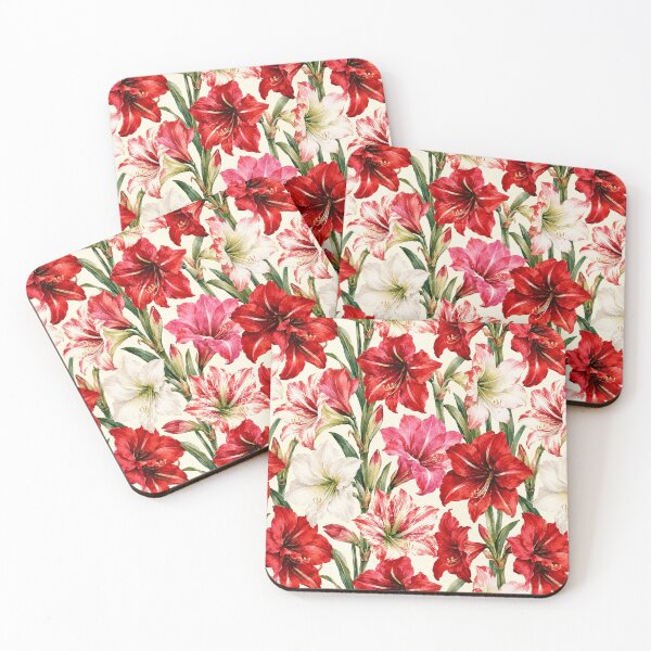 Item preview, Amaryllis Bold Trumpet Watercolor Seamless Pattern designed and sold by Inkworksbyshery.