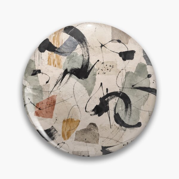 Item preview, Abstract Ink Brushstroke Seamless Pattern | Neutral Painterly Collage Surface Design designed and sold by SWSandraWechner.