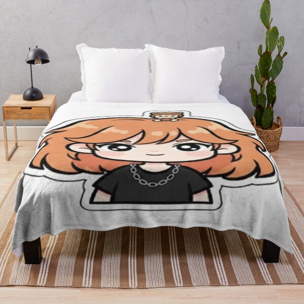 Item preview, Cute Orange Hair Chibi Girl with Tiny Bear | Kawaii Anime Sticker designed and sold by FernandsOficial.
