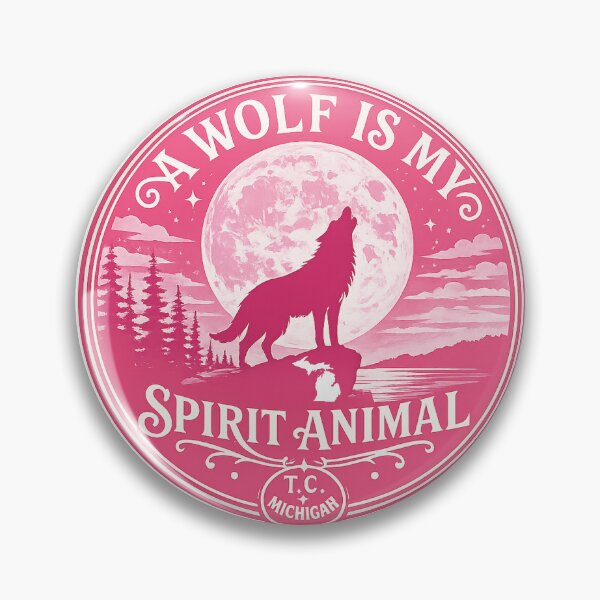 Item preview, A Wolf Is My Spirit Animal | Pink Northern Michigan designed and sold by FreshWaterWares.