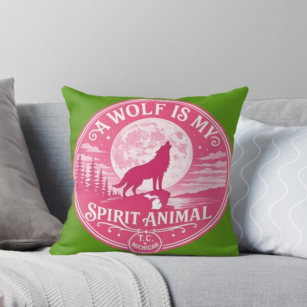 Item preview, A Wolf Is My Spirit Animal | Pink Northern Michigan designed and sold by FreshWaterWares.