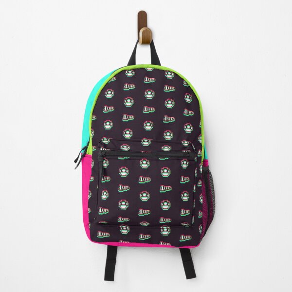 Item preview, 1up Mushroom Synthwave Pattern 3 - Dark designed and sold by animinimal.