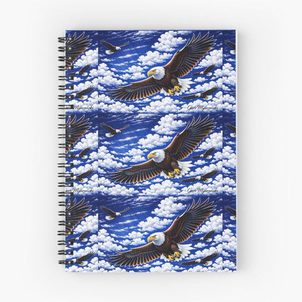Item preview, Midnight‑Navy Eagles in Flight – Hyper‑Digital Sky Power designed and sold by The Art Queen Of Michigan .