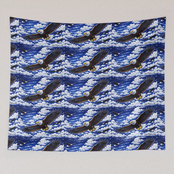 Item preview, Midnight‑Navy Eagles in Flight – Hyper‑Digital Sky Power designed and sold by The Art Queen Of Michigan .