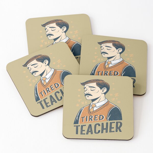 Item preview, Tired Teacher Mode Design Aesthetic Print Gift designed and sold by amrani20.