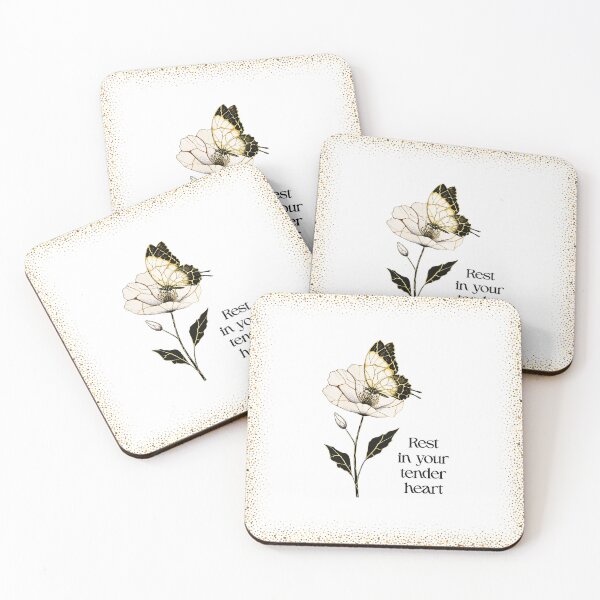 Item preview, Self Love Kintsugi Butterfly Tender Heart Quote designed and sold by Timeless Muse.