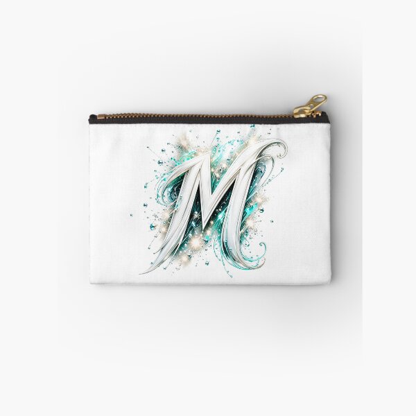 Item preview, Aetherbrush Manga Glyphs The Mystic Silver Letter M designed and sold by BlissBlvdShop.