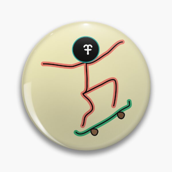 Item preview, Skateboarder stickman designed and sold by fluffyfamcraft.