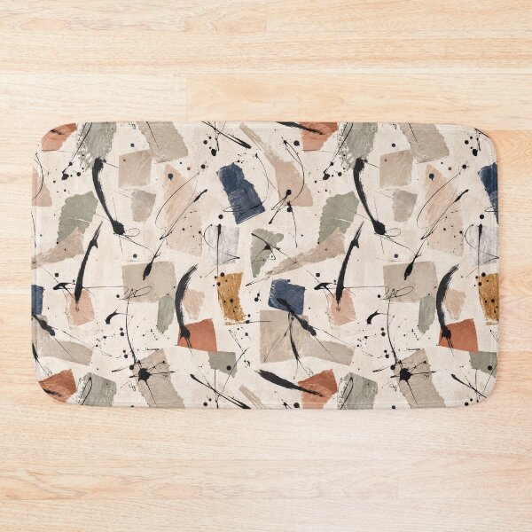 Item preview, Minimal Abstract Ink Seamless Pattern | Modern Neutral Mixed Media Fabric Design designed and sold by SWSandraWechner.