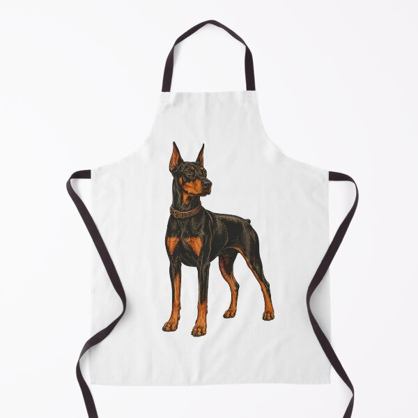 Item preview, Doberman with vintage forestry aesthetic designed and sold by Daily Quirk.
