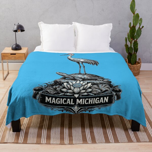 Item preview, Magical Michigan | Great Blue Heron & Painted Turtle designed and sold by FreshWaterWares.