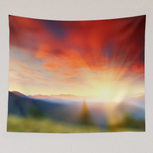 Item preview, Breathtaking Sunrise Over Mountain Landscape With Blurred Aesthetic  designed and sold by DEC02.