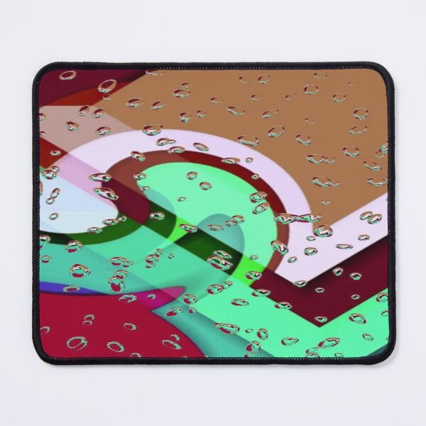 Item preview, Abstract Art in the Rain: Abstract Geometric Shapes with Water Droplets - Retro Color Blocks & Rain Texture designed and sold by RAYBIL.