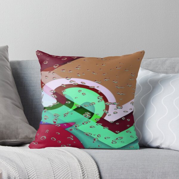 Item preview, Abstract Art in the Rain: Abstract Geometric Shapes with Water Droplets - Retro Color Blocks & Rain Texture designed and sold by RAYBIL.