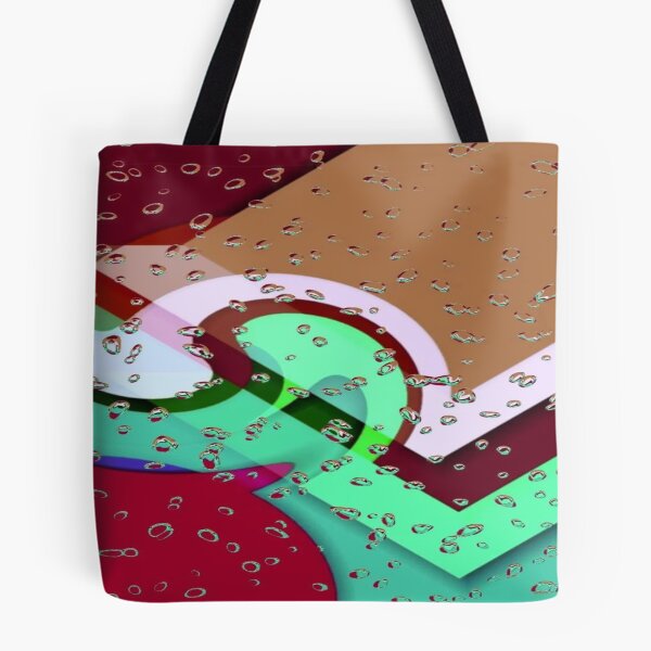 Item preview, Abstract Art in the Rain: Abstract Geometric Shapes with Water Droplets - Retro Color Blocks & Rain Texture designed and sold by RAYBIL.