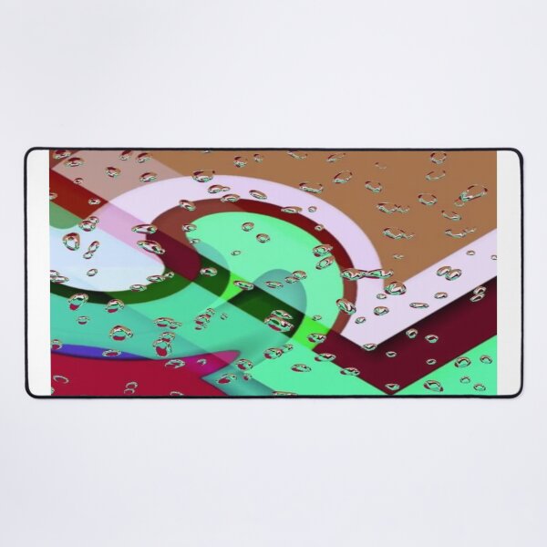 Item preview, Abstract Art in the Rain: Abstract Geometric Shapes with Water Droplets - Retro Color Blocks & Rain Texture designed and sold by RAYBIL.