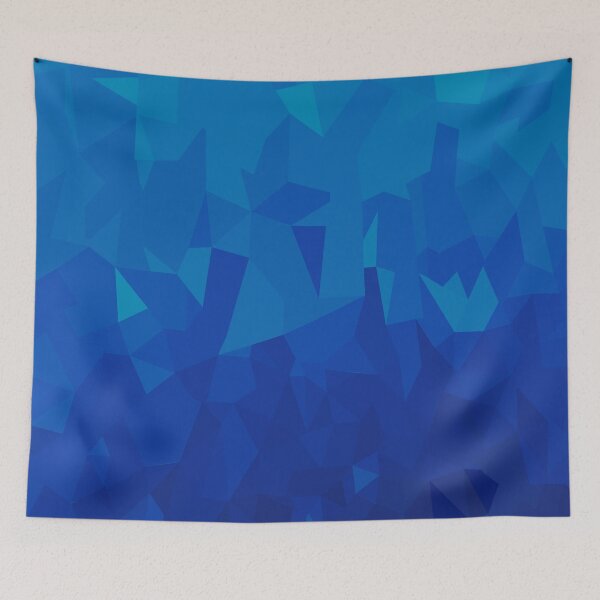 Item preview, Blue Geometric Low Poly Abstract Art | Blue Mirage designed and sold by Lauren Visual Arts.
