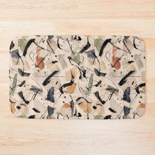 Item preview, Bold Abstract Brushstroke Seamless Pattern | Earthy Mixed Media Surface Design designed and sold by SWSandraWechner.