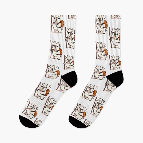 Item preview, Cute Adventurous English Bulldog Hiking Backpacking designed and sold by Fikuall.