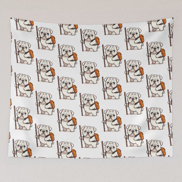 Item preview, Cute Adventurous English Bulldog Hiking Backpacking designed and sold by Fikuall.