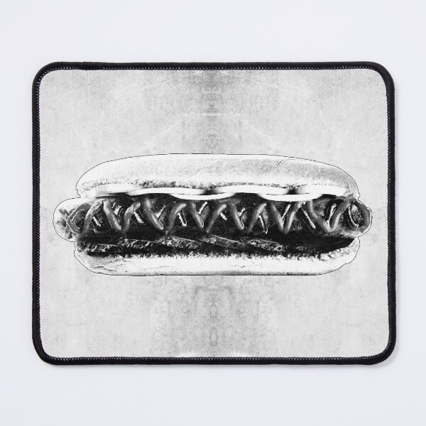 Item preview, Grilled Hot Dog with Pickles and Onions Illustration designed and sold by Ghoul Enterprises.