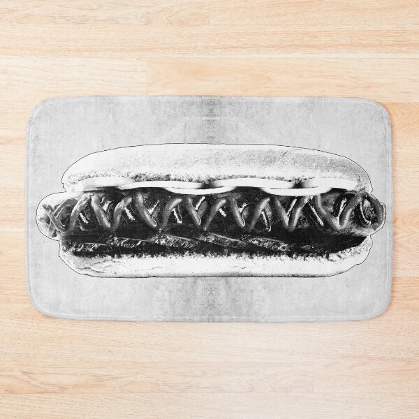 Item preview, Grilled Hot Dog with Pickles and Onions Illustration designed and sold by Ghoul Enterprises.