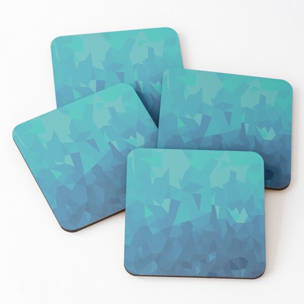 Item preview, Turquoise Geometric Low Poly Abstract Art | Lagoon Prism designed and sold by Lauren Visual Arts.