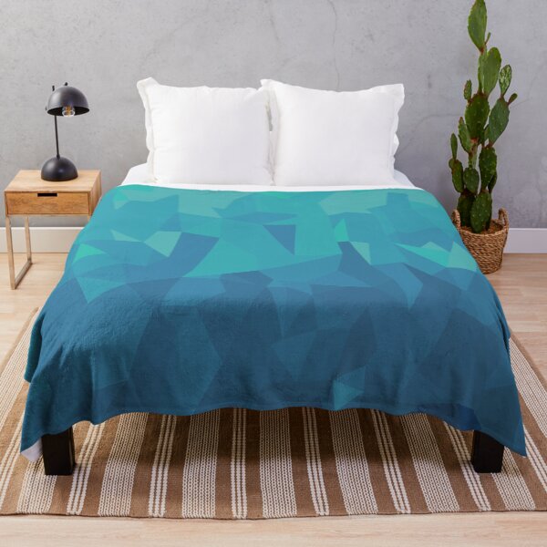 Item preview, Turquoise Geometric Low Poly Abstract Art | Lagoon Prism designed and sold by Lauren Visual Arts.