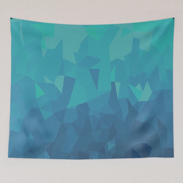 Item preview, Turquoise Geometric Low Poly Abstract Art | Lagoon Prism designed and sold by Lauren Visual Arts.
