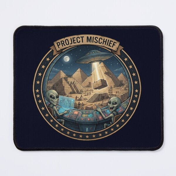 Item preview, Aliens Built the Pyramids at Giza Tshirt Sticker - Funny Alien Consipiracy - Troublemaker Pranking Aliens - Ufo Mystery - Building The Egyptian Pyramids - Alien Funny Meme designed and sold by Que Padre!.