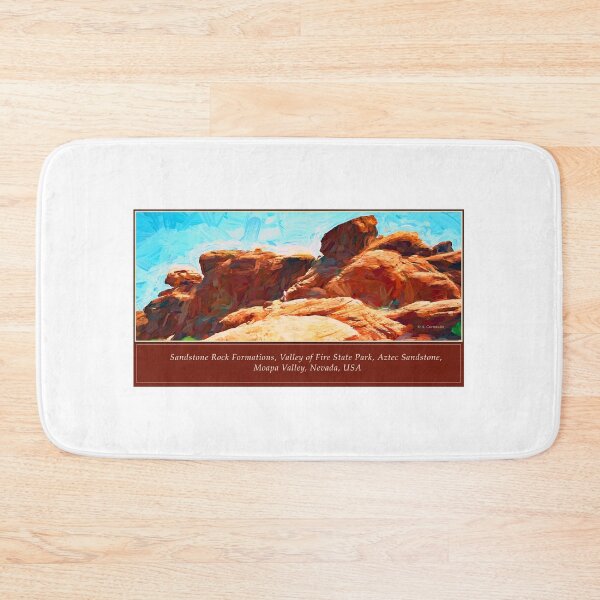 Item preview, Rock Formations, Valley of Fire State Park, Aztec Sandstone, Moapa Valley, Nevada, USA, Digital Illustration designed and sold by AMacGPhilly.