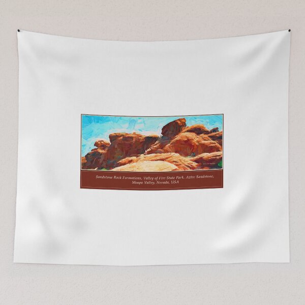 Item preview, Rock Formations, Valley of Fire State Park, Aztec Sandstone, Moapa Valley, Nevada, USA, Digital Illustration designed and sold by AMacGPhilly.