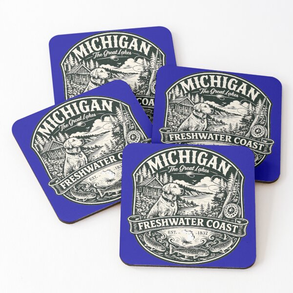 Item preview, Michigan Freshwater Coast | Great Lakes Artwork designed and sold by FreshWaterWares.