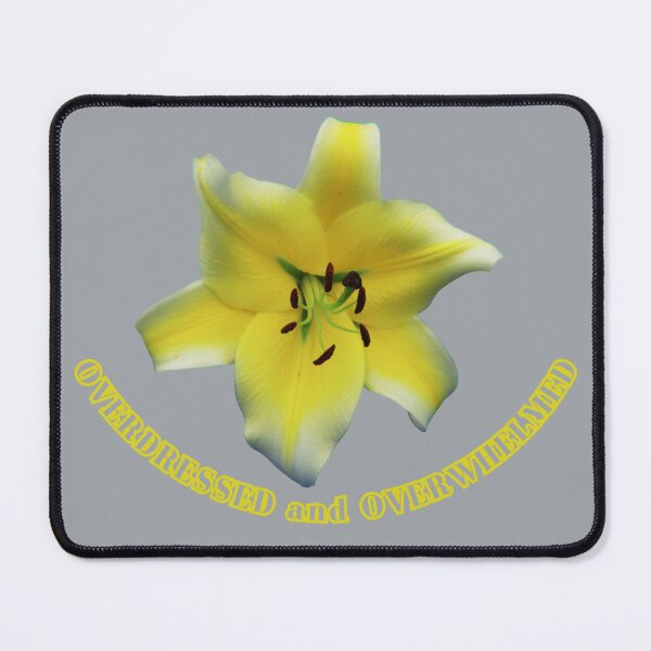 Item preview, Overdressed And Overwhelmed Funny White Lily Flower Introvert T-Shirt designed and sold by JurateArt-DK.