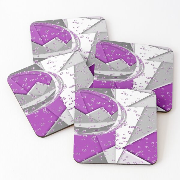 Item preview, The Energy of Sport in the Rain: Geometric Purple & Silver Ball in the Rain - 3D Abstract Sports Art designed and sold by RAYBIL.