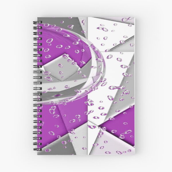 Item preview, The Energy of Sport in the Rain: Geometric Purple & Silver Ball in the Rain - 3D Abstract Sports Art designed and sold by RAYBIL.