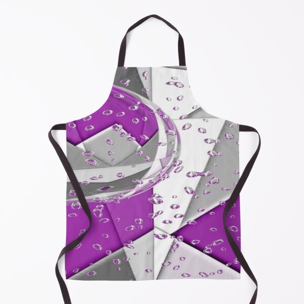 Item preview, The Energy of Sport in the Rain: Geometric Purple & Silver Ball in the Rain - 3D Abstract Sports Art designed and sold by RAYBIL.