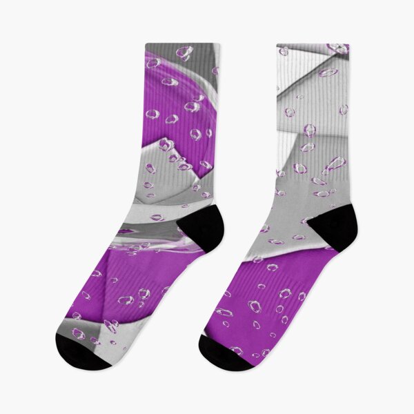 Item preview, The Energy of Sport in the Rain: Geometric Purple & Silver Ball in the Rain - 3D Abstract Sports Art designed and sold by RAYBIL.