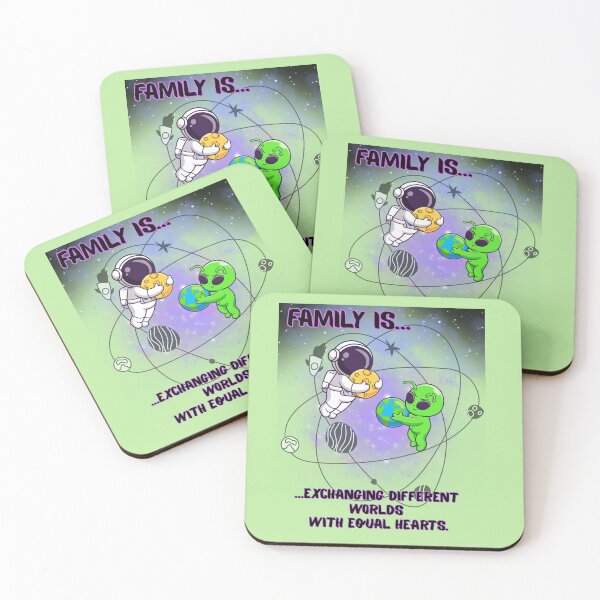 Item preview, Family Is Exchanging Different Worlds Space Art designed and sold by AhmadAnnaPrints.