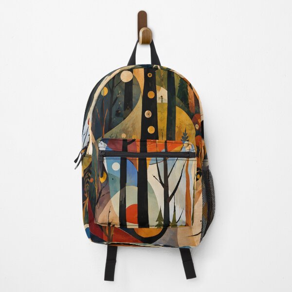 Item preview, Geometric Forest Path – Mid Century Modern Abstract Nature Landscape designed and sold by GutyzDesignsES.